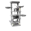 YOOCOZZ 68 Inches Multi-Level Large And Tall Cat Tree, Scratching Post With Sisal Rope-Gray