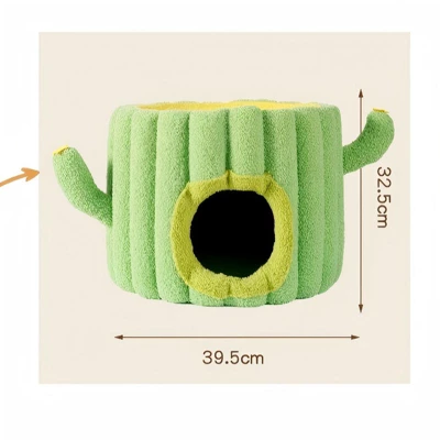Fairyland™ - Cactus Sisal Bucket Cat Bed - Cute Plush Cat House With Scratching Post For Indoor Cats 7 Fairyland™ - Cactus Sisal Bucket Cat Bed - Cute Plush Cat House With Scratching Post For Indoor Cats - Image 7