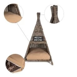 Tiki Tent Coastal Handwoven Rattan Cat Bed With Machine-Washable Cushion 11 Tiki Tent Coastal Handwoven Rattan Cat Bed With Machine-Washable Cushion -BlueBuffalo Sales Store GUEST ed744c0a 457d 414c 87b6 e230ee6989fa