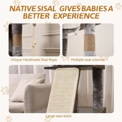 2-in-1 Cat Tower With Multiple Platforms, 66.9in Tall Hidden Washroom Litter Box Enclosure With Cat Tree, Wooden Cat Condo With Scratching Post, Gray 10 2-in-1 Cat Tower With Multiple Platforms, 66.9in Tall Hidden Washroom Litter Box Enclosure With Cat Tree, Wooden Cat Condo With Scratching Post, Gray -BlueBuffalo Sales Store GUEST ed7c9832 eb57 445e 9055 62490ef74711 1