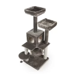 Prevue Pet Products Kitty Power Paws Plush Party Tower Gray, 52 Inch Tall, 7310 -BlueBuffalo Sales Store GUEST edab6a38 22d1 47e1 a0be 968a36e35df2