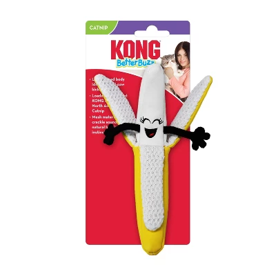 KONG Better Buzz Banana Cat Food Shaped Toy 3 KONG Better Buzz Banana Cat Food Shaped Toy - Image 3
