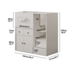 ATJafurn 40.2" Hidden Cat Cabinet With Hydraulic Glass Door And Storage, Modern White Cat Litter Box Enclosure Furniture For Living Room -BlueBuffalo Sales Store GUEST ee568e19 a442 4204 8227 fc8e4bffe88d