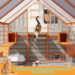 Sandinrayli Extra Large Catio Outdoor Cat Enclosure, 110" Large Walk-in Outdoor Cat Run For Multiple Cats -BlueBuffalo Sales Store GUEST ee58b5e2 363d 4116 9338 1f070208141d