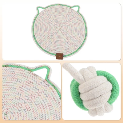 Unique Bargains Cat Scratcher Mat With A Cat Ball 2 Unique Bargains Cat Scratcher Mat With A Cat Ball - Image 2