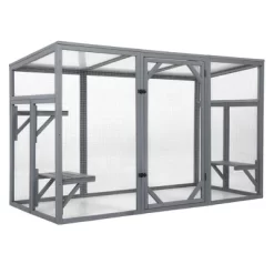 Resenkos Large 3-Level Cat Catio With Lock, Sunroof, & Spacious Run, Outdoor Pet Home, Gray -BlueBuffalo Sales Store GUEST eedfaf16 a323 4a82 bcb1 ef05775c1169