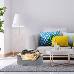 Precious Tails Princess Faux Fur Cat And Dog Bolster - Gray -BlueBuffalo Sales Store GUEST ef2ac7ef fc9a 43a9 9a24 1447220883cf