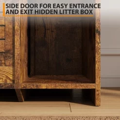 Cat Litter Box Enclosures With Top Opening With Cushion, Litter Box Furniture Hidden, Wooden Cat Washroom Indoor -BlueBuffalo Sales Store GUEST ef8f05c9 c6f0 470f bc8e 9ae96883de8f