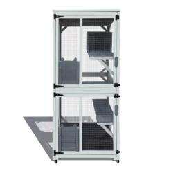 LOVMOR Wooden Catio Outdoo Cat Enclosure On Wheels, Kitty Condo Cage Shelter Playpen W/ Sliding Doors, Platforms & Weatherproof Asphalt Roof -BlueBuffalo Sales Store GUEST ef9152a6 ea25 4356 ac7a 8dd304b1d449