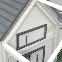 Resenkos Rabbit Hutch, Duck Cage Hutch,Rabbit Coop,2-Level Small Animal Cage Rabbit Hutch With Wheels, Removable Tray, Platform And Ramp, Pink