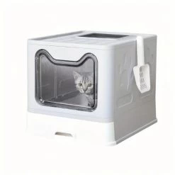 Extra Large Enclosed Cat Litter Tray Box: Foldable Top Entry Cats Toilet With Lid Hooded Kitten Litter Tray & Scoop For Cats Indoor Kittens -BlueBuffalo Sales Store GUEST f0bb34ab d11a 4315 807c 4429a76d2b29