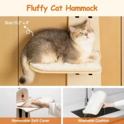 Mewoofun Pet Toy Door Mounted Cat Tree And Climber, With Cat Shelves, Cat Ladder And Removable Soft Mat, 4 Levels, Brown, 16.54"*8.46"*7.68" -BlueBuffalo Sales Store GUEST f0ffe7ca a3ea 41c3 9c07 2d6b1c61c65c