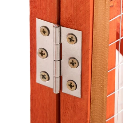 Sevobal Pet Crates And Houses Large Wooden Cat House, Outdoor Cat Cage With Water-proof Asphalt Planks And Cat Perches, Orange, 70.9"*31.5"*44.3" 2 Sevobal Pet Crates And Houses Large Wooden Cat House, Outdoor Cat Cage With Water-proof Asphalt Planks And Cat Perches, Orange, 70.9"*31.5"*44.3" - Image 2