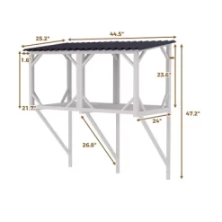 Akoasm 44.5 In. W Large Indoor Wooden Cat Cage With Bug Proof For Sunbathing, Napping & Overlooking-Ancient White -BlueBuffalo Sales Store GUEST f1e95442 be2a 4669 b657 e70b5db1c3bf