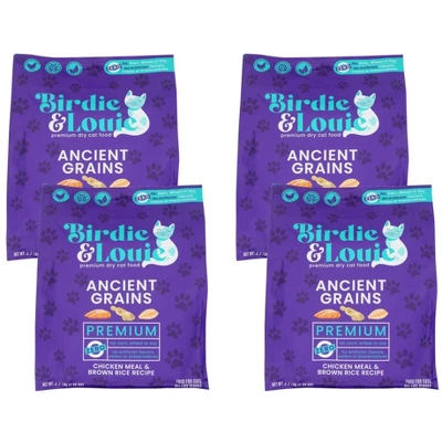 Birdie & Louie Dry Cat Food Chicken Meal Brown Rice - Case Of 4/3.5 Lb