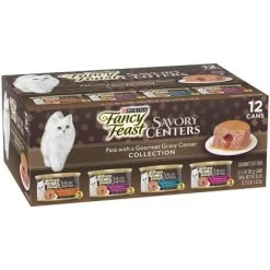 Purina Fancy Feast Savory Centers Paté Collection Gourmet With Chicken, Beef, Tuna, Salmon And Seafood Wet Cat Food - 3oz/12ct Variety Pack -BlueBuffalo Sales Store GUEST f271f672 0e20 4439 8766 21625fe2fe25