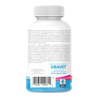 UBAVET UBASPORT Advanced Joint Care Tablets For Dogs & Cats (90 Ct) 2 UBAVET UBASPORT Advanced Joint Care Tablets For Dogs & Cats (90 Ct) - Image 2