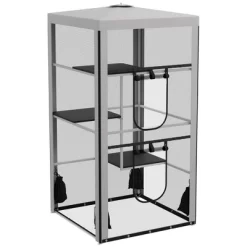 PawHut 79"H Cat House Kitten Enclosure Mesh Playpen Steel Frame With 3 Platforms, 2 Doors And 4 Sandbags For Stability, Indoor/Outdoor 11 PawHut 79"H Cat House Kitten Enclosure Mesh Playpen Steel Frame With 3 Platforms, 2 Doors And 4 Sandbags For Stability, Indoor/Outdoor -BlueBuffalo Sales Store GUEST f3b42f9c 608f 4641 b620 f76bafbf0c2a