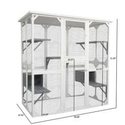 Gulches Cat Cage Box Lovely House Cute Pet Play Speace Wooden White Medium -BlueBuffalo Sales Store GUEST f40561dd 4e35 41cb 9241 b94b3540f473