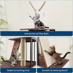 Cat Litter Box Enclosure With Storage,Hidden Wooden Pet Furniture Cabinet With Scratching Post,Toy Balls & Privacy House Corner Space-Saving Design -BlueBuffalo Sales Store GUEST f42ebf8e 03cf 4a15 b775 96f0d8f9cec9