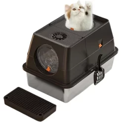 Stainless Steel Cat Litter Box With Lid 15.35'', Large Enclosed Metal Kitty Box With Removable Top & Scoop, Dog Proof, Odor Free -BlueBuffalo Sales Store GUEST f4f109e6 5b1b 4abf 9ae7 a22d823cd3e6