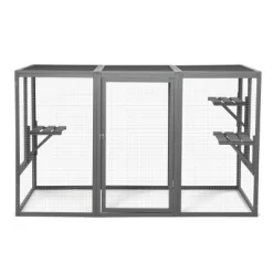 AZL1 Life Concept Pet Crates And Houses Outdoor Cat Cage With Weatherproof Roof And Adjustable Platforms For Safe Playtime, Gray, 70.9"*31.5"*31.5" -BlueBuffalo Sales Store GUEST f576ec5c 724f 46b3 b94a d30f583412af