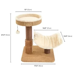 Two By Two Marquette - Beige Scratching Post Cat Furniture - 21.9 In. Tall -BlueBuffalo Sales Store GUEST f5bd50f5 6053 4aa4 9fbf 5359d0cd45d8