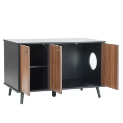 ELJGET Cat Litter Box, Hidden Kitty Litter Cat House With Hidden Plug, Indoor Cat Washroom Side Table Cat House, Large Wooden Enclused Litter Box -BlueBuffalo Sales Store GUEST f612033f 1f0e 445a a348 99ef64ccc98a