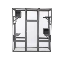 AZL1 Life Concept Pet Crates And Houses Multi Tiered Climbing Platforms Secure Enclosure For Multiple Cats, Gray, 62.4"*32.4"*70" 7 AZL1 Life Concept Pet Crates And Houses Multi Tiered Climbing Platforms Secure Enclosure For Multiple Cats, Gray, 62.4"*32.4"*70" -BlueBuffalo Sales Store GUEST f62b1754 2969 46eb 8315 5fb21140beee