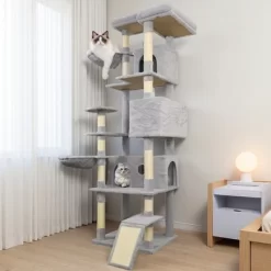 Whisen 84" Cat Tree Tower With Large Condo, Sisal Scratching Post, Hammock & Top Platform -BlueBuffalo Sales Store GUEST f65c9095 2992 4f95 adf9 e40882167e66