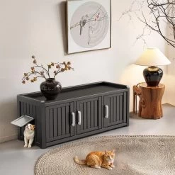 Kumasinova Versatile 3-Chamber Cat House,Outdoor Cat Shelter With Weatherproof Design,Ideal Spacious Indoor Cat Furniture For Multiple Pets,Black -BlueBuffalo Sales Store GUEST f66ab5f6 03b4 4adc 91cb 01e8f3054750