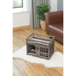 Two-level Willow Pet House With Soft Fabric Cushion For Cat Or Dog, Grey -BlueBuffalo Sales Store GUEST f6ef0fa8 5951 47a5 b49b e2d39113228c