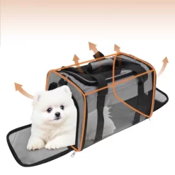 Unique Bargains Breathable Mesh Design Pet Carrier Grey 1 Pc -BlueBuffalo Sales Store GUEST f7050bd0 a435 429b b76a a9b2b9a3682e