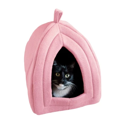 Pet Adobe Indoor Covered Cat Pet Bed With Removable Cushion Pad - 13.5" X 13.5" X 15.75", Pink 5 Pet Adobe Indoor Covered Cat Pet Bed With Removable Cushion Pad - 13.5" X 13.5" X 15.75", Pink - Image 5
