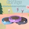 Multi-functional Cat Scratching Board With Ball Track With Spring And Ball, Anti-scratch Furniture Artifacts Must-have For Cat-owning Families Purple