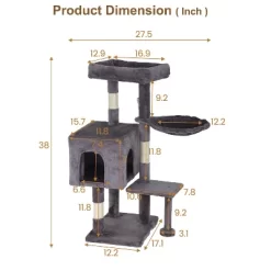 BestMassage Cat Tree 36 Inch Tall Cat Tower For Indoor Cats With Cat Scratching Post Multiple Platforms Cozy Condo And Hanging Toy -BlueBuffalo Sales Store GUEST f7976359 9795 4572 88e5 8ded961519ef