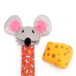 The Worthy Cat Mouser & Cheese Cat Toy Set - 2pk - By The Worthy Dog