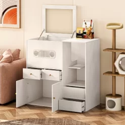 ATJafurn Cat Litter Box Enclosure Top Entry, No Need To Squat 40.2'' Furniture Style Hidden Litter Box Cat Cabinet With Glass Door -BlueBuffalo Sales Store GUEST f7b66188 19f6 4cd4 845f 4420d281ec95