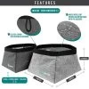 PetAmi Travel Dog Food Bag, Pet Cat Collapsible Bowls Set, Portable Foldable Waterproof Lining