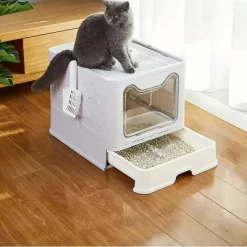 Extra Large Enclosed Cat Litter Tray Box: Foldable Top Entry Cats Toilet With Lid Hooded Kitten Litter Tray & Scoop For Cats Indoor Kittens -BlueBuffalo Sales Store GUEST f8b89b54 8cad 4c4f 9752 f3231fd9131d