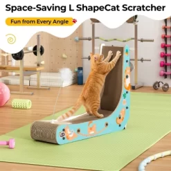 Sandinrayli L-Shape Cat Scratcher Lounge, Corrugated Cardboard Scratching Pad For Indoor Cats -BlueBuffalo Sales Store GUEST f8dbbf5f 8ce3 4ca0 bd56 c1012e0a2600