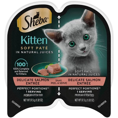 Sheba Perfect Portions Salmon Flavor Soft Pate Kitten Wet Cat Food - 2.64oz 11 Sheba Perfect Portions Salmon Flavor Soft Pate Kitten Wet Cat Food - 2.64oz - Image 11
