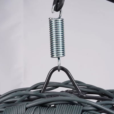 MaseiKar Cat Swing Bed With Stand & Cushion, Rattan Wicker Appearance, Indoor Hanging Swinging Cat Bed For Cats, Small Dogs And Small Animals 5 MaseiKar Cat Swing Bed With Stand & Cushion, Rattan Wicker Appearance, Indoor Hanging Swinging Cat Bed For Cats, Small Dogs And Small Animals - Image 5