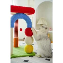 Fairyland™ - Colorful U-Shaped Cat Climbing Tower – Multi-Level Sisal Scratching Post With Teasing Ball & Massage Column For Large And Small Cats -BlueBuffalo Sales Store GUEST fa9409d5 77f4 4b00 bb1e 9d38191c3a3a