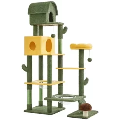 Yaheetech 68.5inch Oasis-themed Cat Tree Cat Tower, Green -BlueBuffalo Sales Store GUEST faf1a958 8157 428f bd88 55d7a3a4c4ad