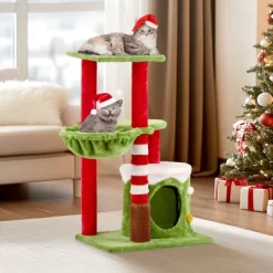 Phiestina 32in Cat Scratching Posts Tower, Christmas Themed Plush Cat Tree With Hammock, Cat Massage Brush, Activity Center For Indoor Cats 19 Phiestina 32in Cat Scratching Posts Tower, Christmas Themed Plush Cat Tree With Hammock, Cat Massage Brush, Activity Center For Indoor Cats -BlueBuffalo Sales Store GUEST fb05ac8b fe37 4893 ba4b 30335147b4d2