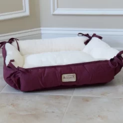 Armarkat 2-In-1 Cat Pet Bed & Fleece Cat Mat, Burgundy/Ivory -BlueBuffalo Sales Store GUEST fb420db3 3609 4a06 946f d507dfe251a0