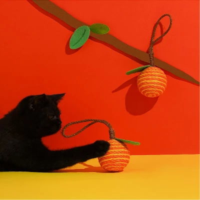 Zeze Fruit Sisal Rope Ball Cat Toy 2 Zeze Fruit Sisal Rope Ball Cat Toy - Image 2