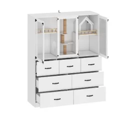 FUFU&GAGA White Multifunctional Pet Furniture Cat Cabinet With Cat Climbing Shelf Design, Creating A Comfortable Paradise And Tidy Home For Cats -BlueBuffalo Sales Store GUEST fc84c4e9 1202 4c04 86dc 469a52ba62e6