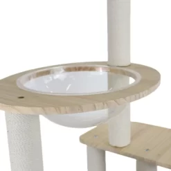 SEVOBAL Pet Tower Wooden Cat Tree With Spacious Condo, Transparent Spacecraft, Multi-Level Playground For Large Cats, White, 20.67"*12.4"*20.87" 8 SEVOBAL Pet Tower Wooden Cat Tree With Spacious Condo, Transparent Spacecraft, Multi-Level Playground For Large Cats, White, 20.67"*12.4"*20.87" -BlueBuffalo Sales Store GUEST fcbf7cba 9322 42e4 bab4 7c11408ea2c4